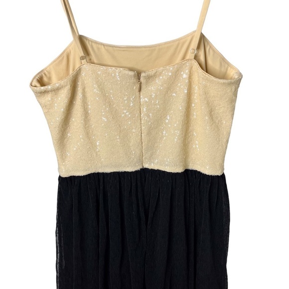 Dress The Population Kady Cocktail Dress Black Cream Sequin Size XL Wedding - Picture 5 of 8